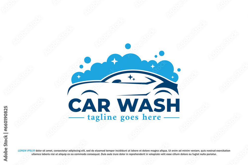 car wash logo bubble foam steam car wash logo bubble foam steam