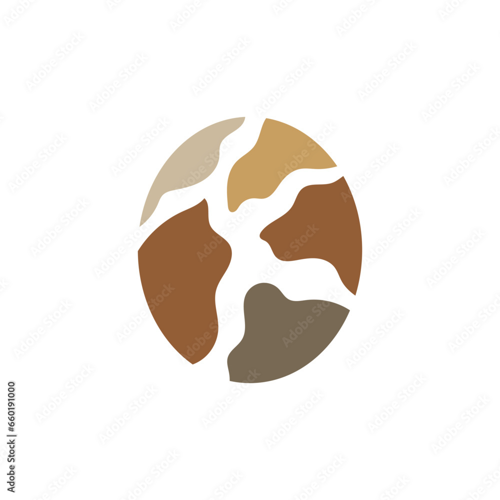 Simple Stone Wall Logo Design Template Symbol Illustration Simple Stone Wall Logo Design Template Symbol Illustration