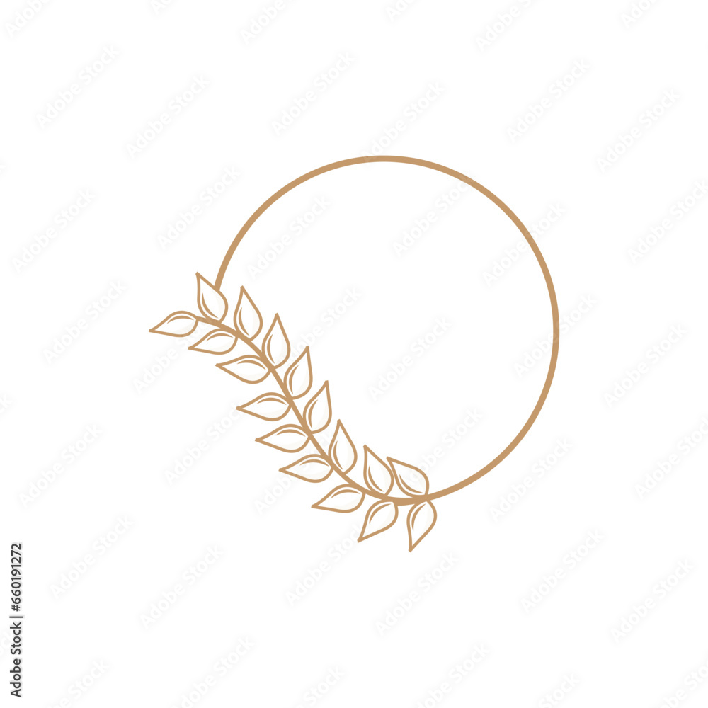 Obraz premium Wheat Logo Grain Design Simple Illustration Template