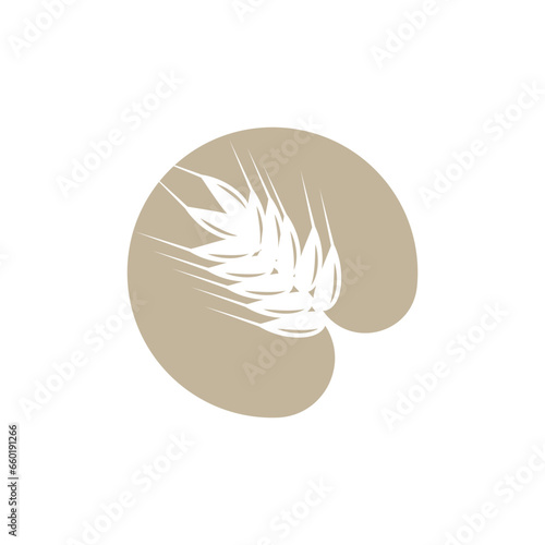 Wheat Logo Grain Design Simple Illustration Template © Arya19