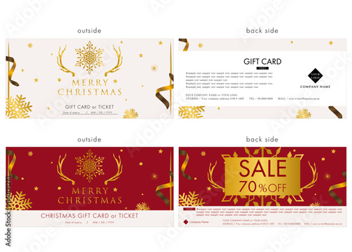 クリスマス　ギフトカード６７　gift card　割引券　チケット