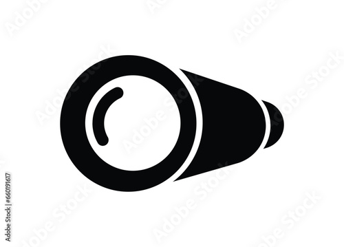 Monocular in perspective view. Simple illustration.