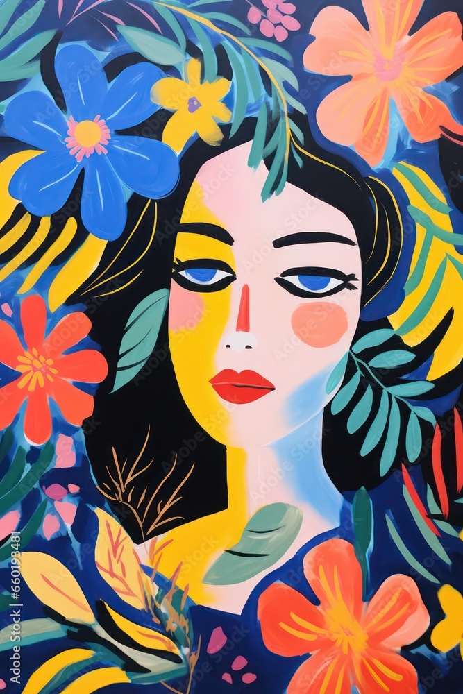 girl with flowers