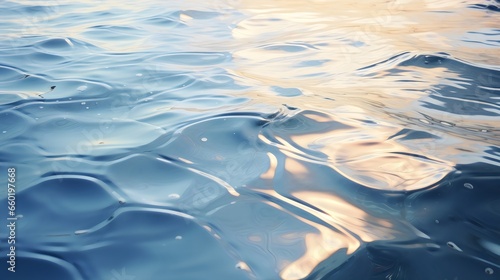 Abstract patterns created by light reflecting off a rippling water surface, focusing on calm and soothing themes, suitable for wellness and relaxation contexts. (Generative AI) photo