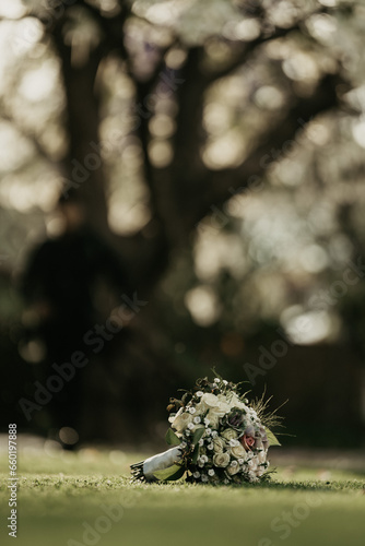 buquet de novia hecho con flores