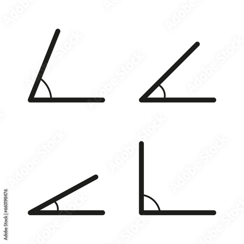 Angle icon. Vector illustration. EPS 10.