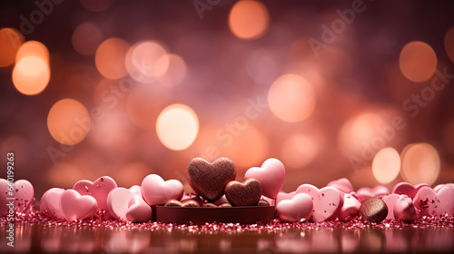 Wallpaper Mural 複数のハート型のバレンタインチョコレート Torontodigital.ca
