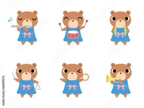 コンサートのクマ　アイコンセット