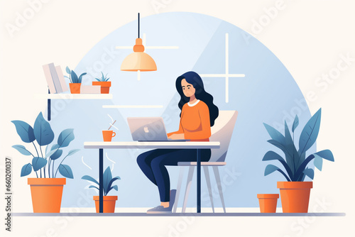 person working on laptop in office