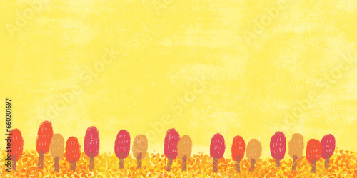 可愛い手書きタッチの秋イラスト