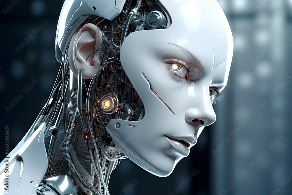 Futuristic AI robot with advanced features Futuristic AI robot with advanced features