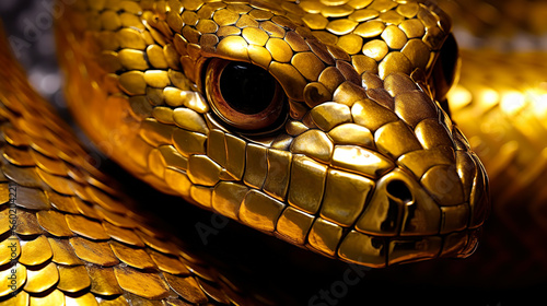 輝く金色の鱗の蛇 photo