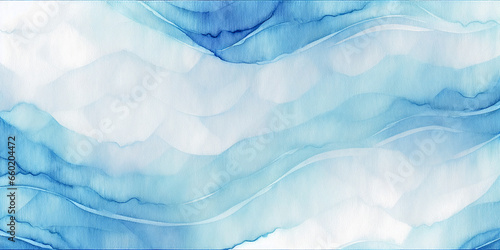 Wallpaper Mural Abstract winter snow blue wave ink background for copy space text. Teal wavy watercolor texture in flowing motion. Snowy winter holiday season ocean water wave art illustration for mobile web backdrop Torontodigital.ca