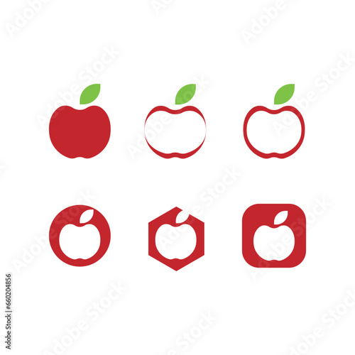 Fresh Red Apple Icons