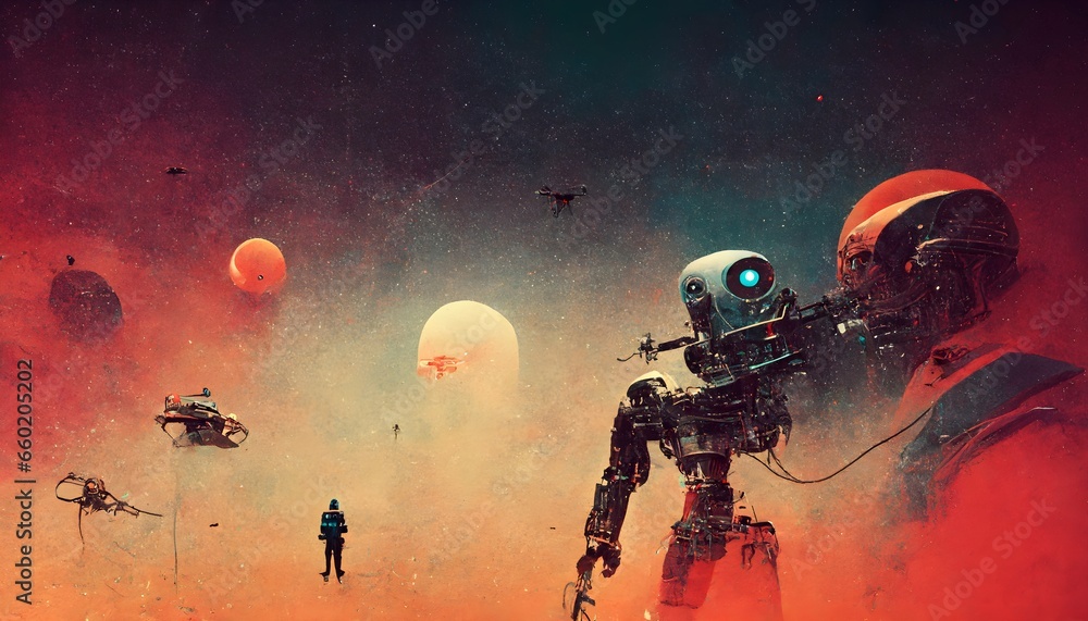 sci fi poster robot 