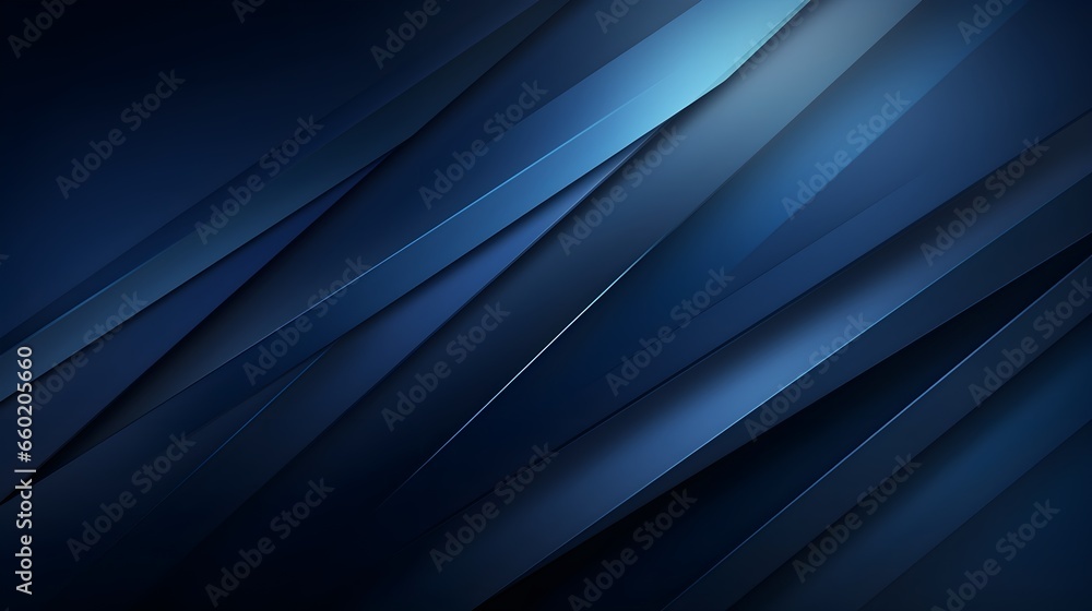 blue background, Minimal. Color gradient, Modern dark blue abstract background, lines, stripes and triangles, banner with geometric shapes