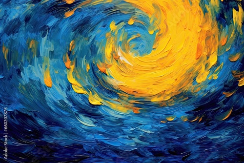 Abstract Background Images: Captivating Swirling Forms like Van Gogh's Starry Night, generative AI