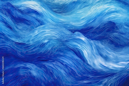 Abstract Blue Texture Background: Tranquil Waves of a Lake, generative AI