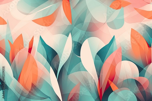 Abstract Design Background: Captivating Array of Simple Shapes and Unique Patterns, generative AI