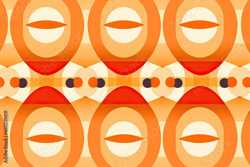 Abstract Geometric Background with Optical Illusion: Multisized Circles Creating an Eye-Catching Visual Effect, generative AI photo