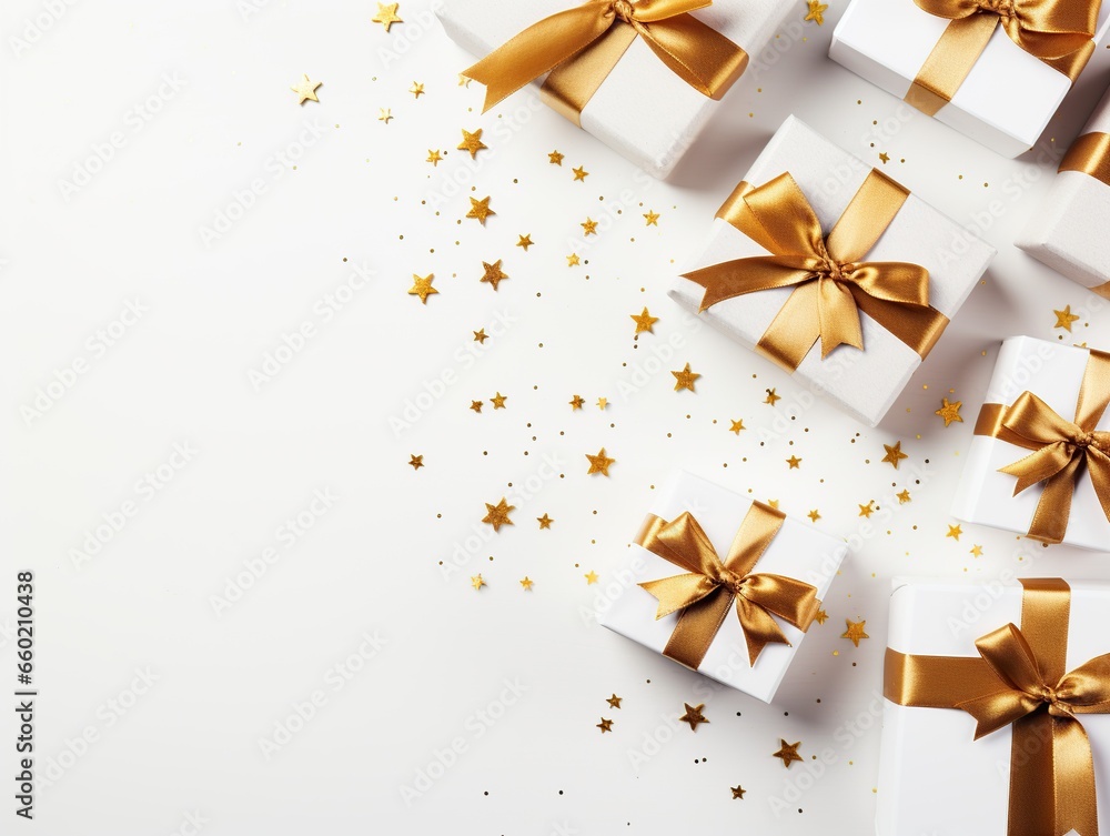 Christmas and new year holiday background with gift box and empty space for text , Christmas background, Generative Ai Christmas and new year holiday background with gift box and empty space for text , Christmas background, Generative Ai