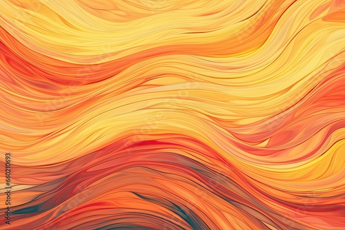 Abstract Orange Background: A Lively Blend of Fire Hues Rippling like a Desert Sunset - Stunning Digital Image, generative AI