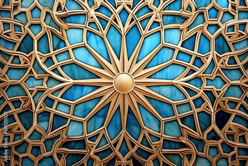 Abstract Moroccan Tilework  Intricate Pattern Background Reflecting the Beauty of Moroccan Tile Designs  generative AI