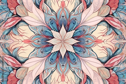 Abstract Pattern Background: Intricate Mandala-inspired Design for Stunning Visuals, generative AI photo