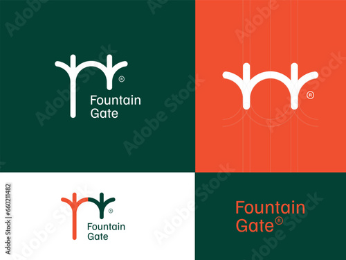 Fountain gate Vector logo design