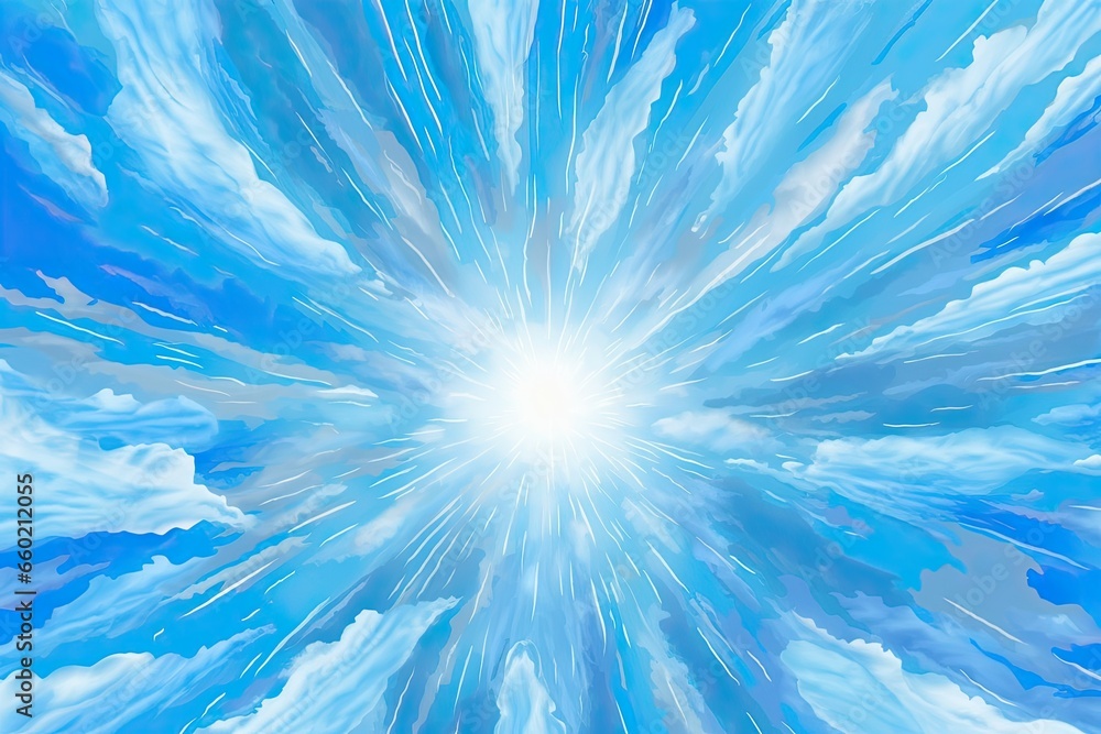 Obraz premium Abstract Sky Blue Background: Radiating the Calm of a Clear Summer Sky, generative AI