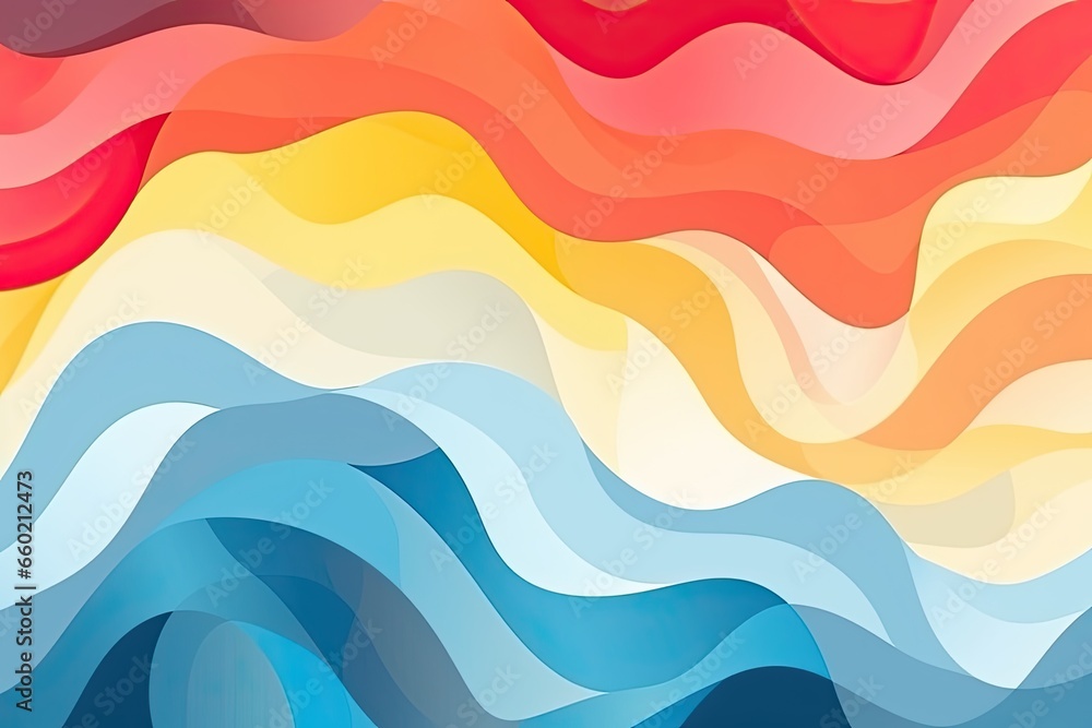 Abstract Tricolor Background: Harmonious Composition of Three Dancing Colors, generative AI Abstract Tricolor Background: Harmonious Composition of Three Dancing Colors, generative AI