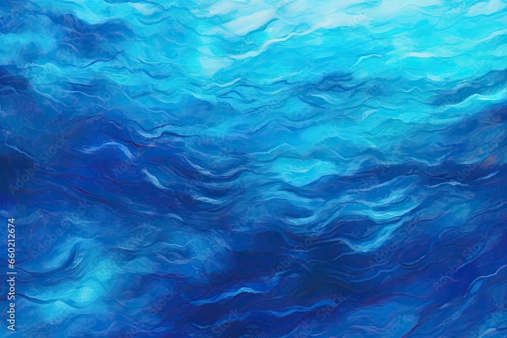 Blue Abstract Background: Tranquil Ocean-Inspired Shades of Peacefulness, generative AI