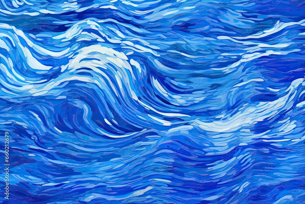 Blue Abstract Background with Midday Ocean Ripples - Stunning Digital Image, generative AI Blue Abstract Background with Midday Ocean Ripples - Stunning Digital Image, generative AI