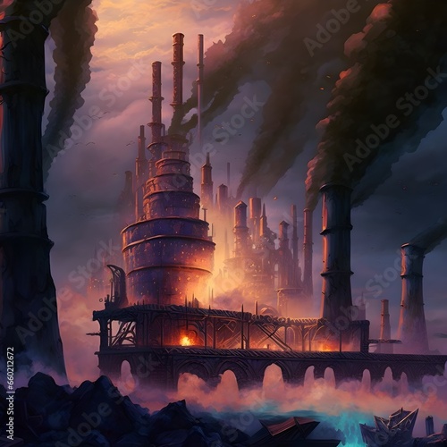 fantasy environment realistic detail dramatic lighting and color high contrast arcane furnace arcing energy insane uncontrolled magic 
