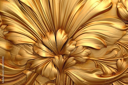 Golden Abstract Background: Captivating Regal Court Grandeur, generative AI