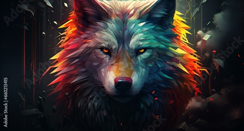 A painted wolf