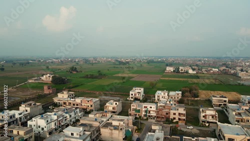 Wallpaper Mural Aerial view agriculture land and modern housing society in Pakistan Torontodigital.ca