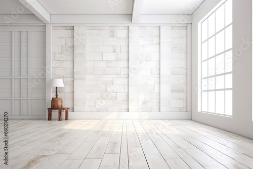 White Abstract Background: Embodying the Minimalist Elegance of a Modern Loft, generative AI