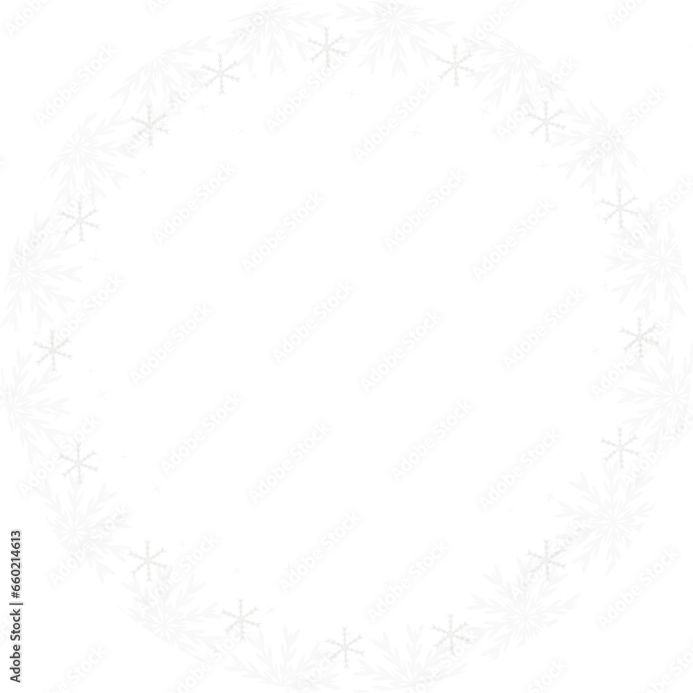 Obraz premium Snowflake Frame, Snowfall Border