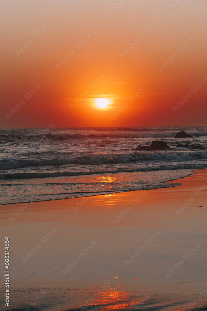 sunset in the Canggu beach