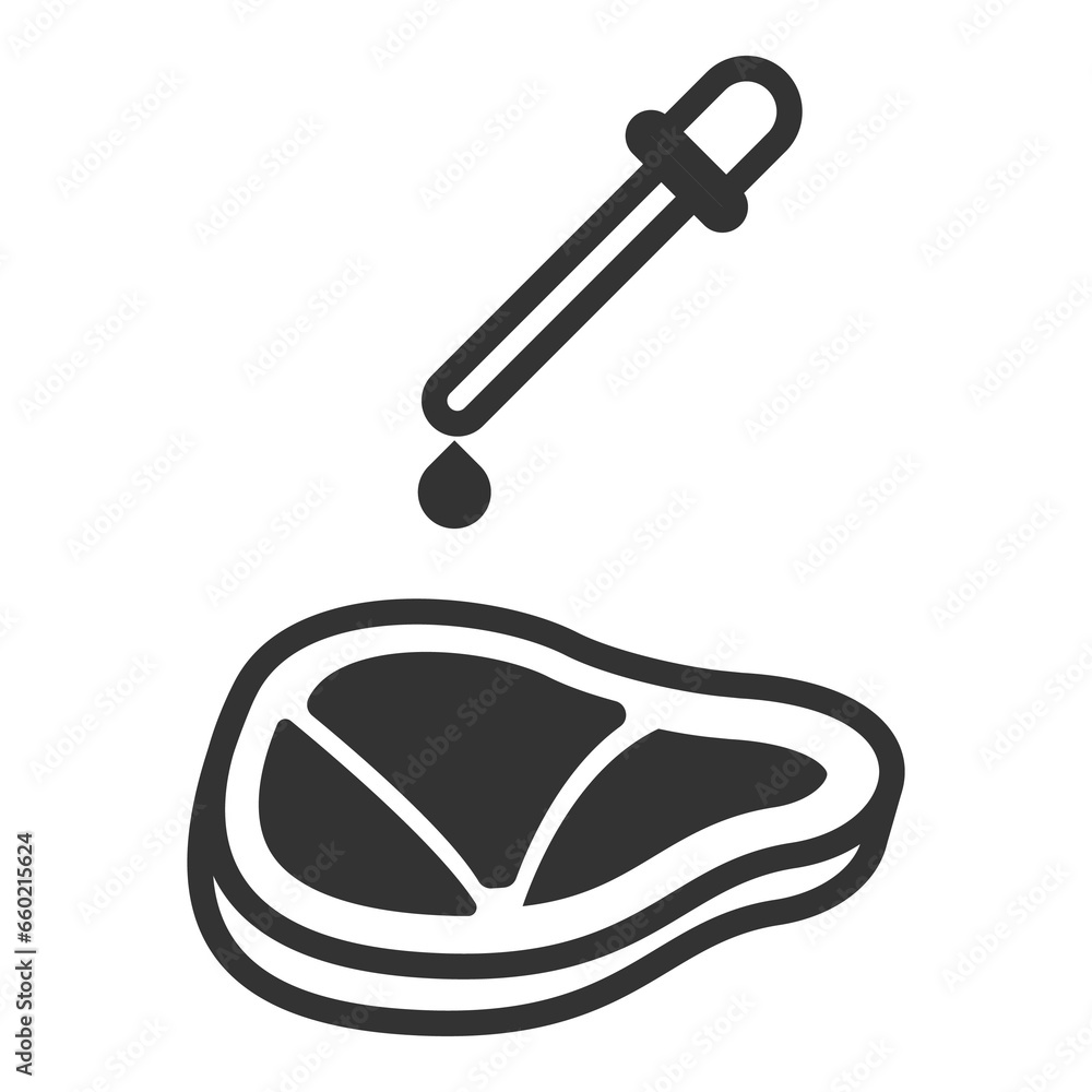Vector illustration of give liquid to the meat icon in dark color and transparent background(png). Vector illustration of give liquid to the meat icon in dark color and transparent background(png).