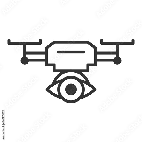 Vector illustration of spy drones icon in dark color and transparent background(png). © udin