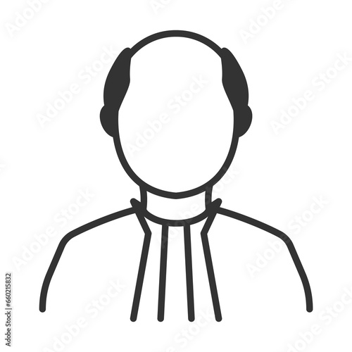 Vector illustration of lawyer icon in dark color and transparent background(png).