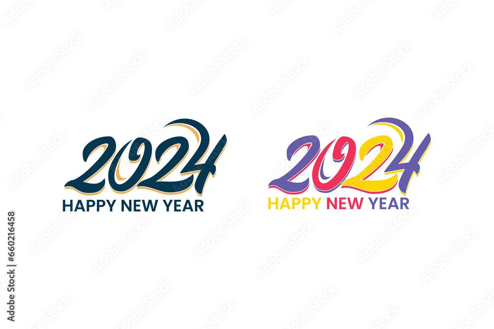 2024 logo design vector with modern unique and creative. greeting and new year 2024 celebration 2024 logo design vector with modern unique and creative. greeting and new year 2024 celebration