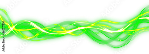 futuristic green fiber neon lines