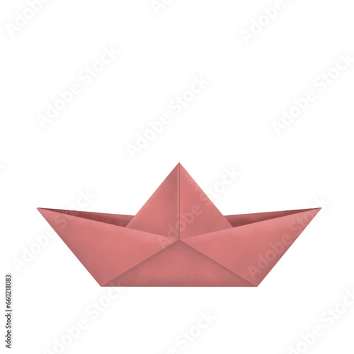 red paper boat