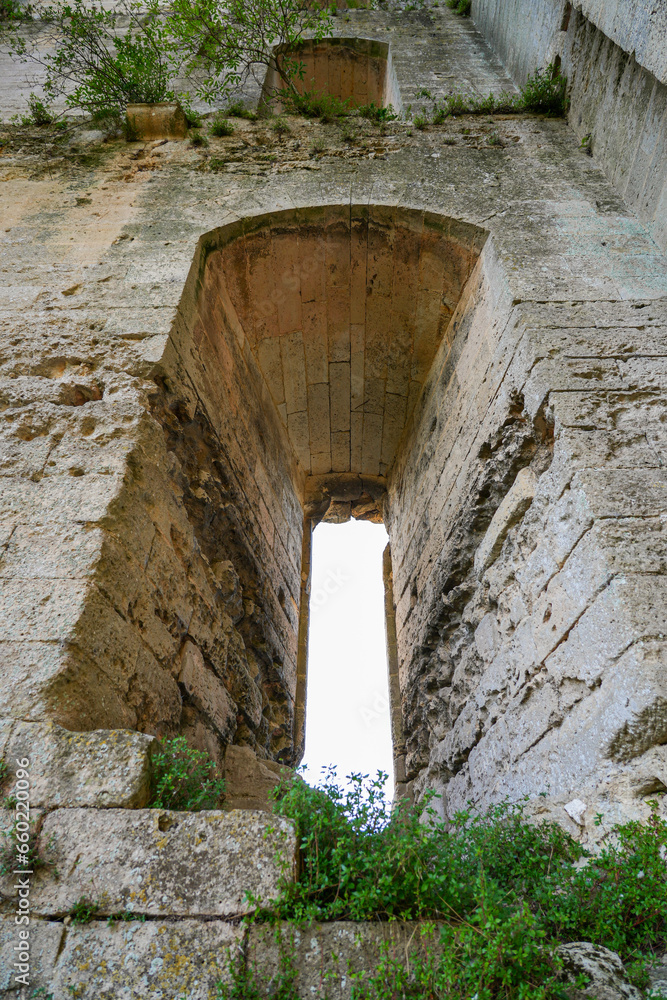 Fototapeta premium Unfinished Château of La Ferté-Milon in Picardie, France - The construction of this medieval castle was stopped when Louis I of Orléans, its owner, was killed in 1407