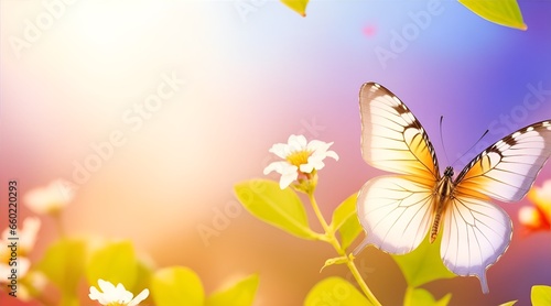 butterfly on a flower background