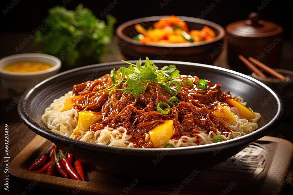 beef noodles fruit soup, generative ai beef noodles fruit soup, generative ai