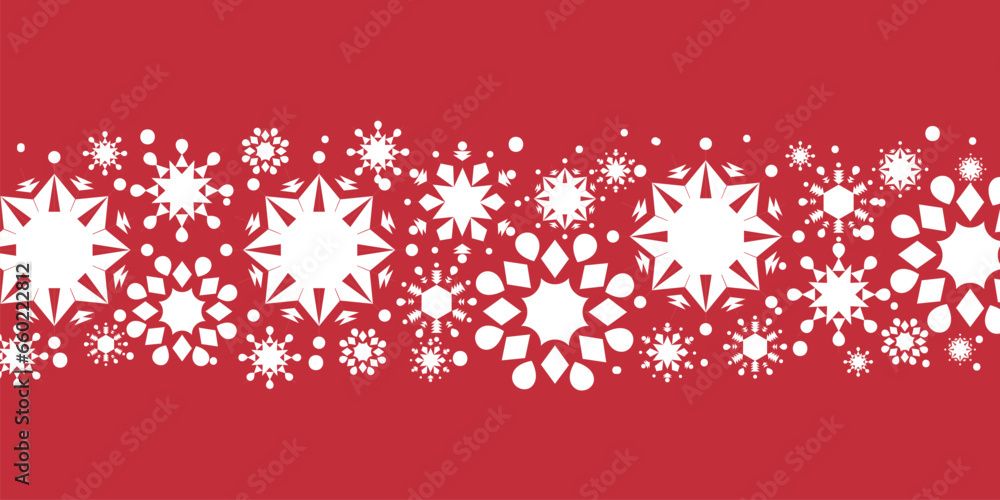 Seamless Christmas card with white snowflakes. Christmas greeting card Seamless Christmas card with white snowflakes. Christmas greeting card